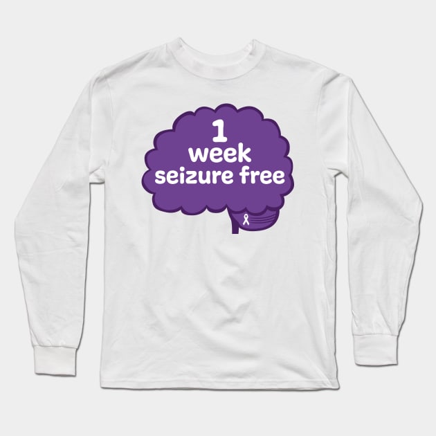 1 Week Seizure Free Long Sleeve T-Shirt by MickeyEdwards